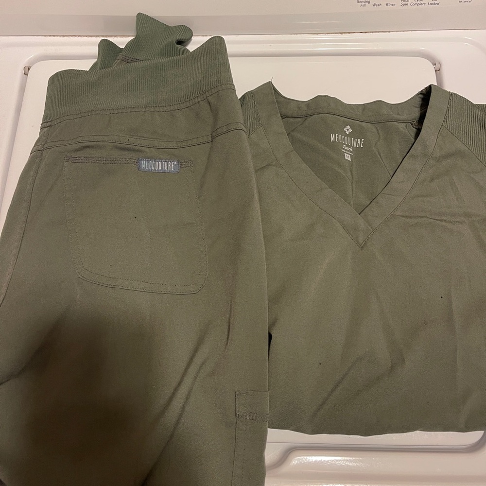 Med Couture Olive Green Scrub Set